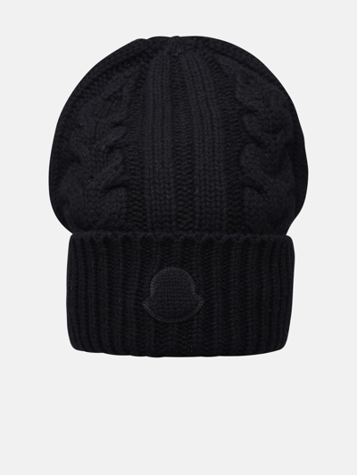 Moncler Black Cashmere Cap