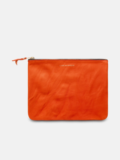 Comme Des Garçons Orange Leather Envelope
