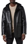 ANDREW MARC DONOHUE WATER RESISTANT FAUX LEATHER JACKET
