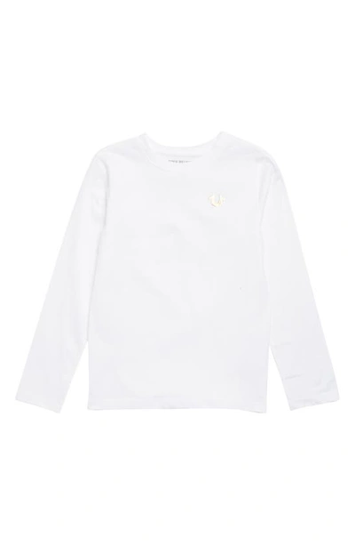 True Religion Brand Jeans Kids' Buddha Long Sleeve Logo T-shirt In White