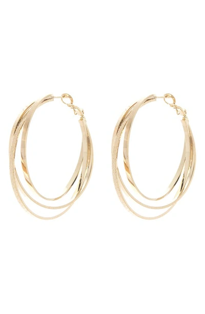 Tasha Intertwined Hoop Earrings In Gold