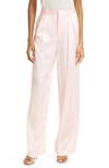 ALICE AND OLIVIA POMPEY PLEATED HIGH WAIST RECYCLED POLYESTER PANTS