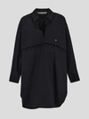 Palm Angels Buttons Detail Shirt Dress In Black