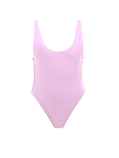 Stella Mccartney Purple Falabella One-piece Swimsuit