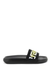 Versace La Greca Raised-logo Slides In Multicolor
