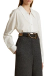 Khaite The Lago Cotton Shirt In White