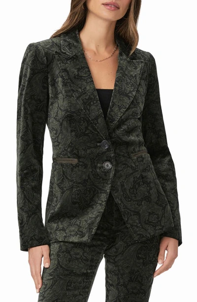 Paige Chelsee Printed Single-breasted Blazer In Dark Forest Multi