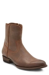Frye Austin Inside Zip Western Boot In Brown - Dummy Leather