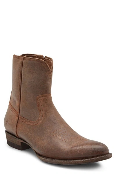 Frye Men's Austin Side-zip Leather Boots In Brown