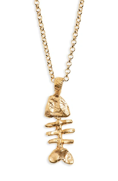 Alighieri The Silhouette Of Summer Pendant Necklace In Gold