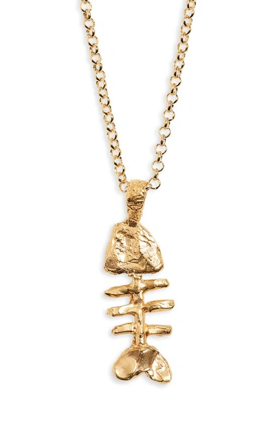 Alighieri The Silhouette Of Summer Pendant Necklace In 24 Gold