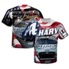 STEWART-HAAS RACING STEWART-HAAS RACING TEAM COLLECTION WHITE KEVIN HARVICK SUBLIMATED PATRIOTIC T-SHIRT