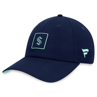 Fanatics Branded Deep Sea Blue Seattle Kraken Authentic Pro Rink Adjustable Hat In Navy