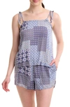 SPLENDID PATCHWORK CAMISOLE & SHORTS PAJAMAS