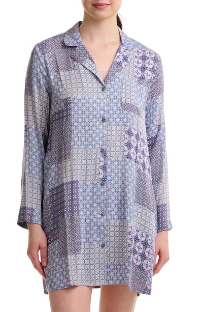 Splendid Women's Oversized Patchwork Sleep Shirt In Patchwork Geo