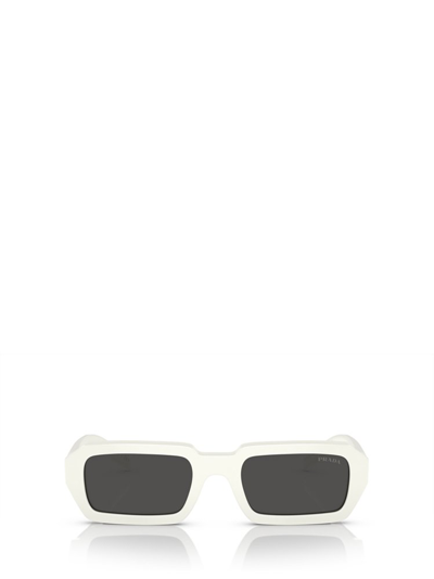 Prada Eyewear Rectangle Frame Sunglasses In White