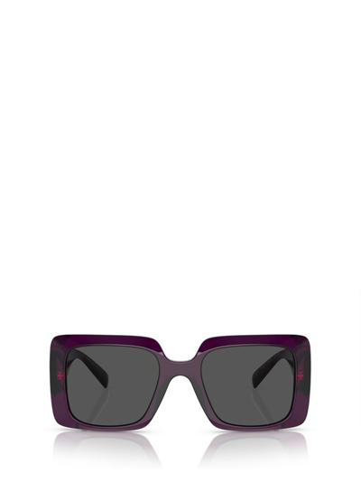 Versace Eyewear Square Frame Sunglasses In Purple