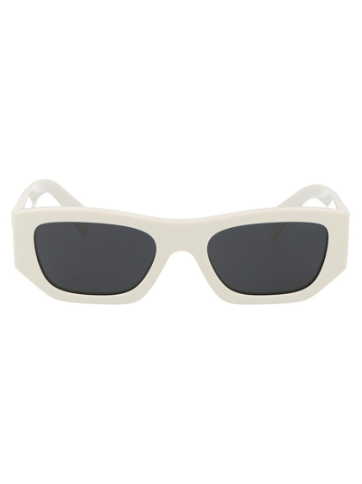 Prada Eyewear Geometric Frame Sunglasses In White