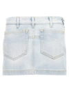 Attico Sky Blue Abra Mini Denim Skirt