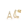 Dana Rebecca Designs Sophia Ryan Split Teardrop Hoop Earrings In Yellow Gold
