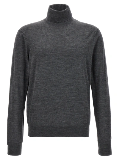 Tom Ford High Neck Sweater In Gray