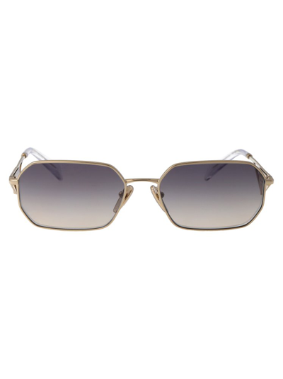 Prada Eyewear Geometric Frame Sunglasses In Black