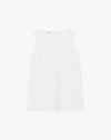 Lafayette 148 Adela Sleeveless Stretch Silk Blouse In White
