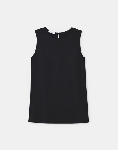 LAFAYETTE 148 SILK CREPE DE CHINE SLEEVELESS BLOUSE