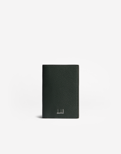 Dunhill Duke Fine Leather Business Card Case In Green