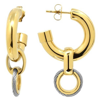 CHARRIOL CHARRIOL ST. TROPEZ MARINER YELLOW GOLD PVD STEEL CABLE EARRINGS