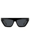 HUGO BOSS BLACK-ACETATE SUNGLASSES WITH GOLD-TONE DETAILS