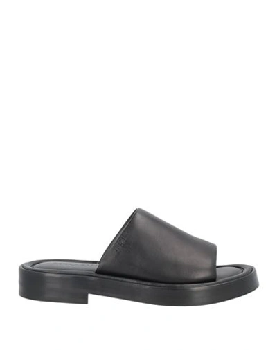 Ferragamo Man Sandals Black Size 9 Calfskin