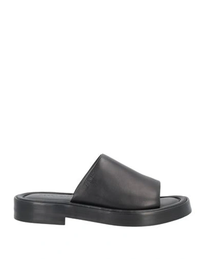 FERRAGAMO FERRAGAMO MAN SANDALS BLACK SIZE 9 CALFSKIN