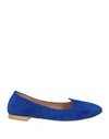 Anna F . Woman Ballet Flats Bright Blue Size 6 Soft Leather