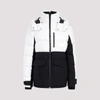 Moose Knuckles Mens White Black Dugald Brand-patch Regular-fit Shell-down Jacket