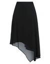 ANN DEMEULEMEESTER ANN DEMEULEMEESTER WOMAN MIDI SKIRT BLACK SIZE 10 VISCOSE