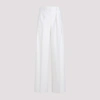 Theory High-waist Pleated Tailored Trousers In Ivory