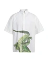 Msgm Man Shirt White Size 17 Cotton