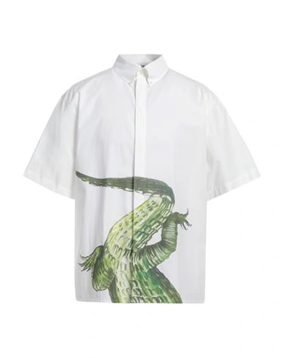 Msgm Man Shirt White Size 17 Cotton