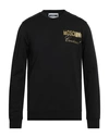 Moschino Man Sweatshirt Black Size 42 Cotton