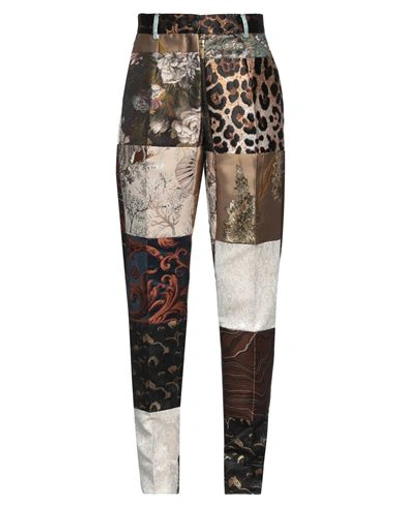 Dolce & Gabbana Woman Pants Khaki Size 8 Polyester, Synthetic Fibers, Wool, Silk, Cotton In Beige