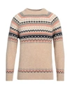 Brunello Cucinelli Man Sweater Beige Size 40 Alpaca Wool, Wool, Polyamide In Beige