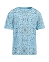 Moschino Man T-shirt Sky Blue Size Xs Cotton, Elastane