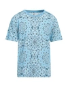 Moschino Man T-shirt Sky Blue Size Xxl Cotton, Elastane