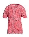 Moschino Man T-shirt Coral Size S Cotton, Elastane In Red