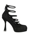 Casadei Woman Ankle Boots Black Size 11 Soft Leather In Black