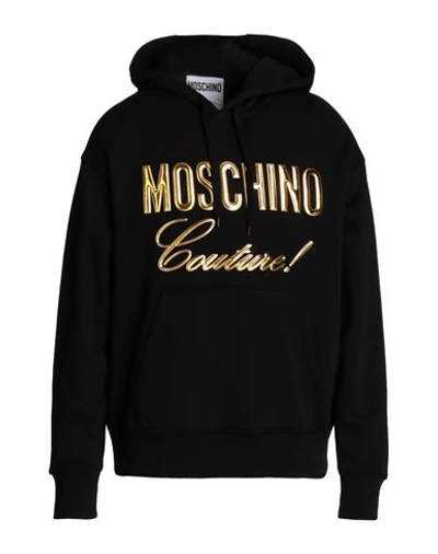 Moschino Man Sweatshirt Black Size 42 Cotton