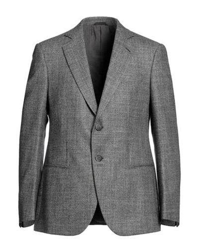 Giorgio Armani Man Blazer Black Size 46 Virgin Wool, Silk
