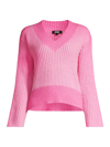 Apparis Women's Anita V-neck Cropped Sweater In Baby Pink