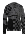 Amiri X Wes Lang Men's Sketch Cardigan Sweater In Grey
